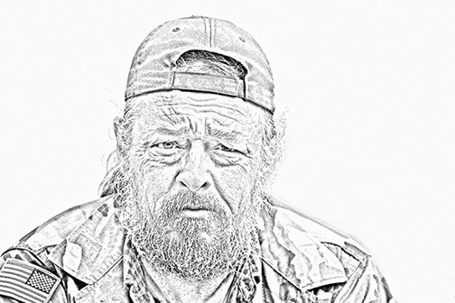 homeless vet sketch